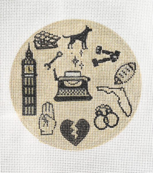 PRE ORDER- 4 weeks Swiftie TTPD album toile - Taylor swift - inspired Hand Painted Needlepoint Canvas