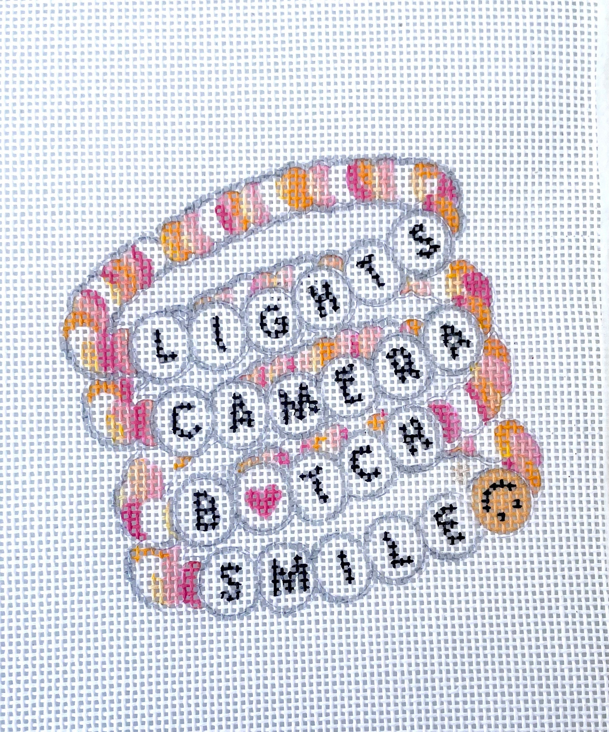 PRE ORDER- 4 weeks Swiftie Lights Camera B*tch Smile (Taylor swift TTPD) Hand Painted Needlepoint Canvas