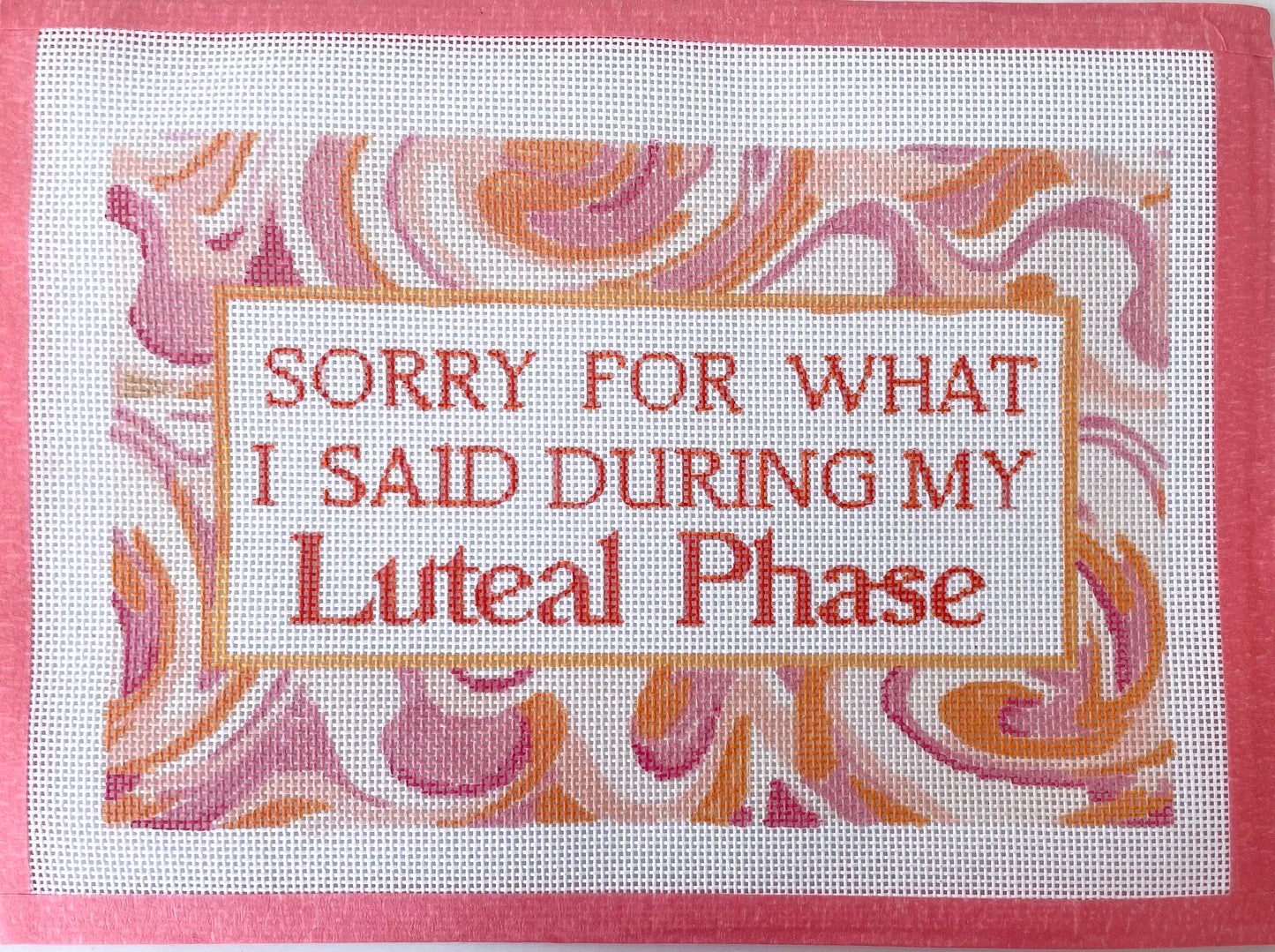 PRE ORDER- 4 weeks sorry for what I said feminist Hand Painted Needlepoint Canvas