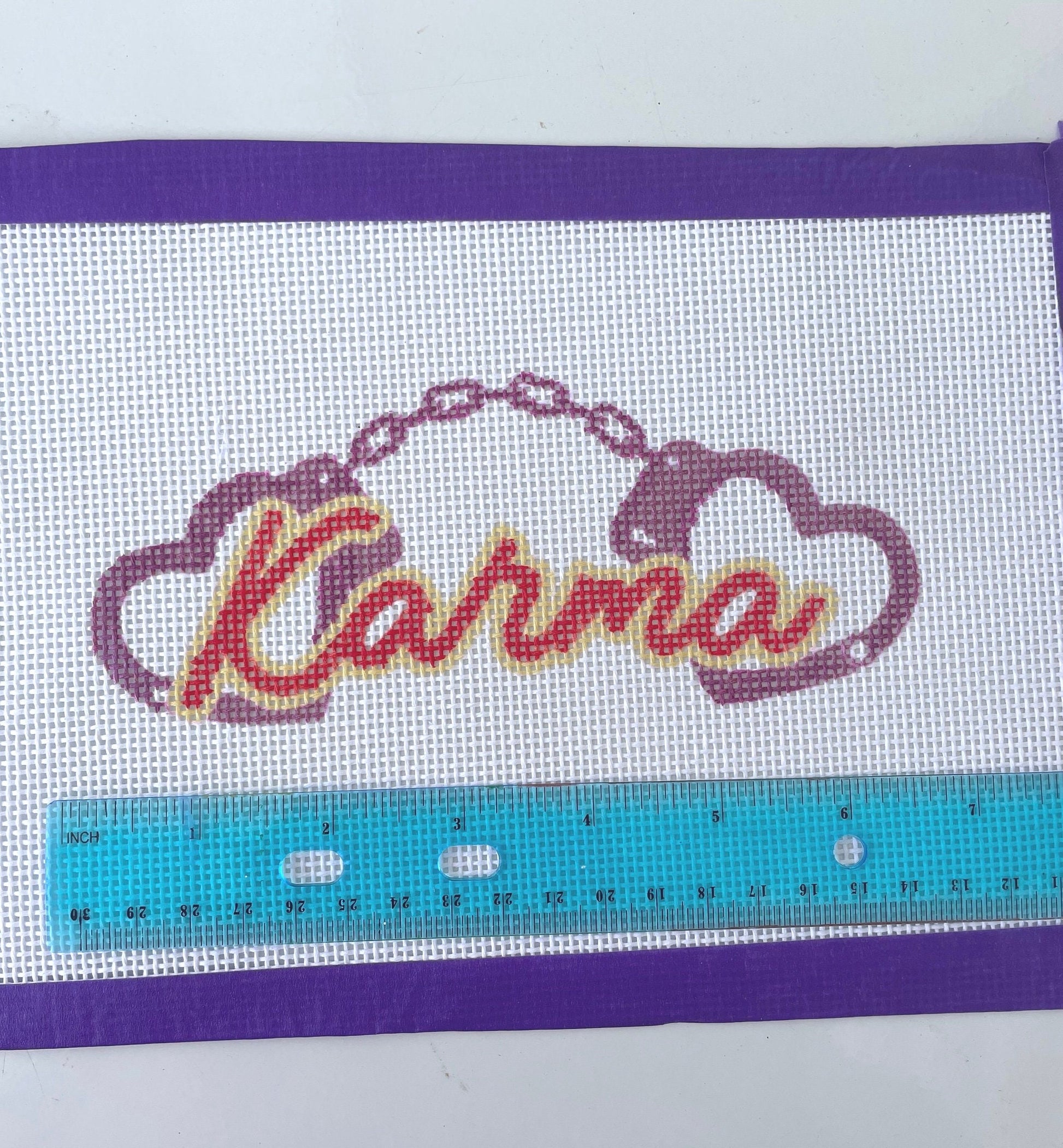 PRE ORDER- 4 weeks Chappell Roan inspired karma Hand Painted Needlepoint Canvas