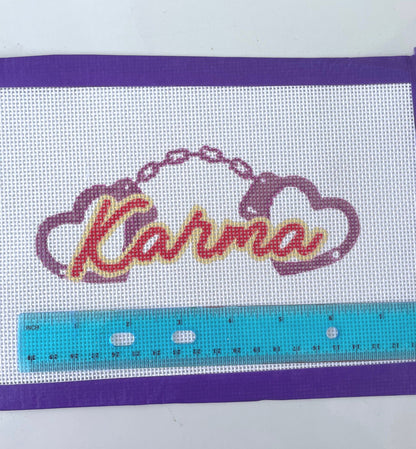 PRE ORDER- 4 weeks Chappell Roan inspired karma Hand Painted Needlepoint Canvas