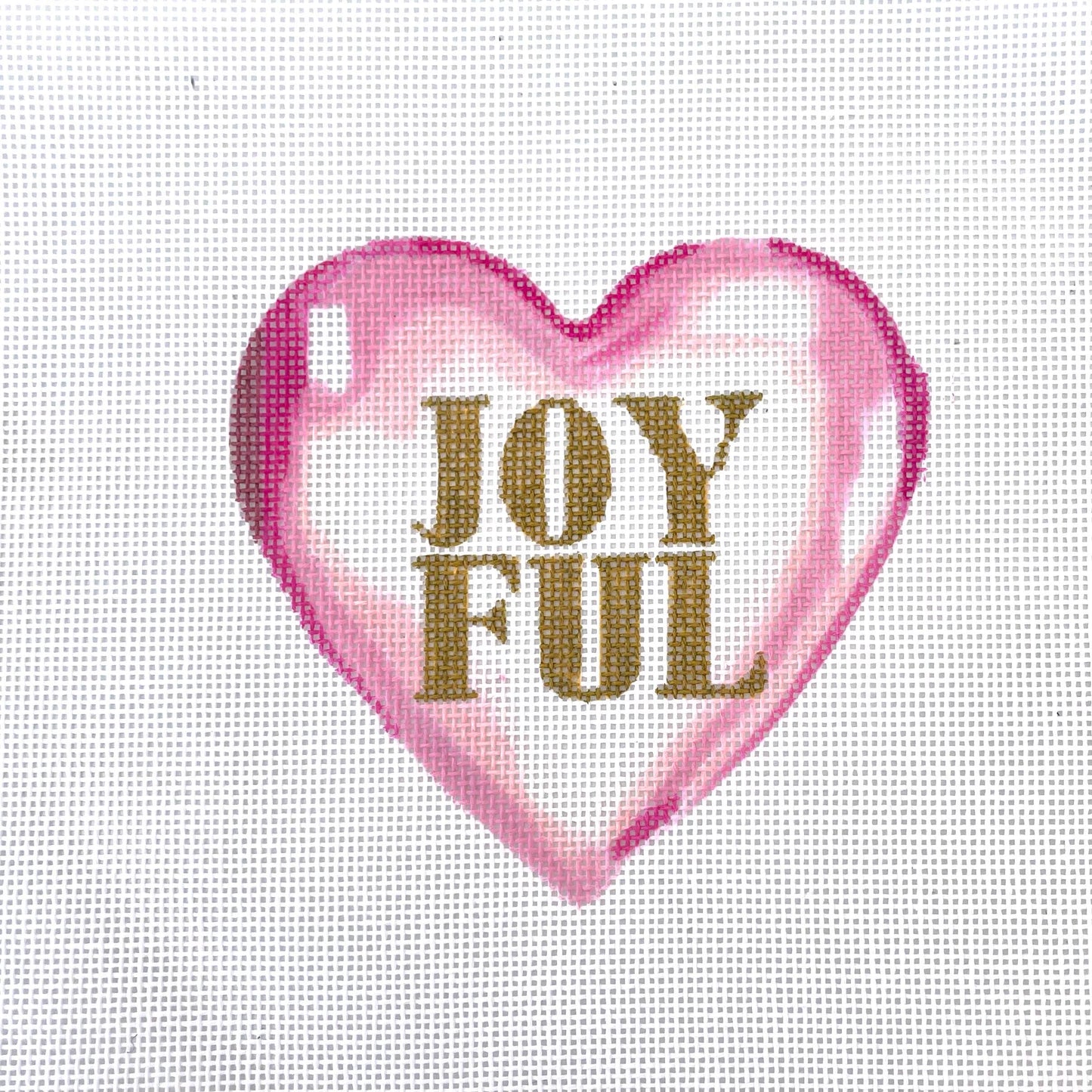 PRE ORDER- 4 weeks hand painted emotional support needlepoint canvas - joyful heart