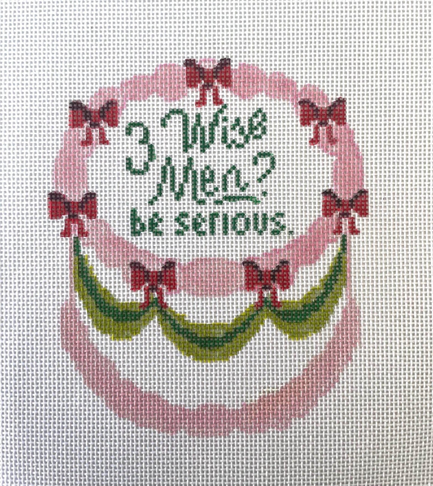 Christmas vintage cake- No wise men- hand painted needlepoint canvas