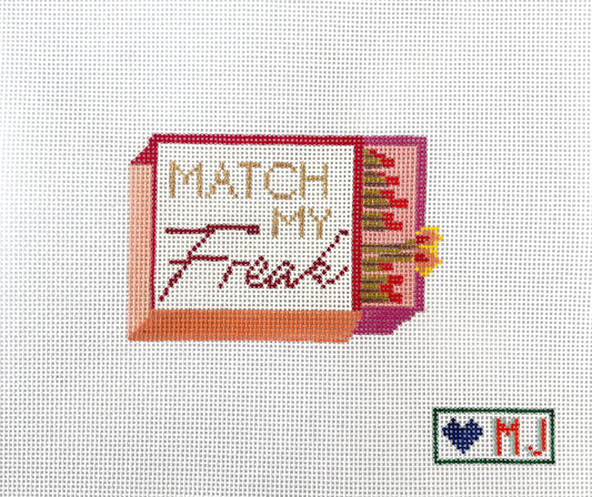 hand painted needlepoint canvas - match my freak