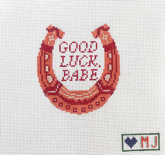 PRE ORDER- 4 weeks Chappell Roan inspired good luck babe Hand Painted Needlepoint Canvas