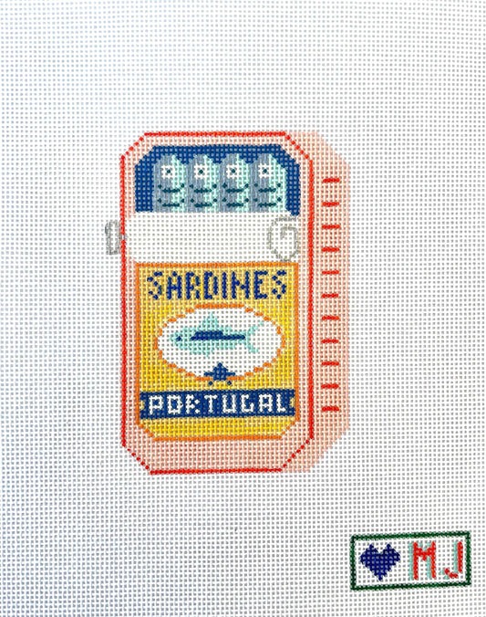 Sardines / Portugal Hand Painted Needlepoint Canvas