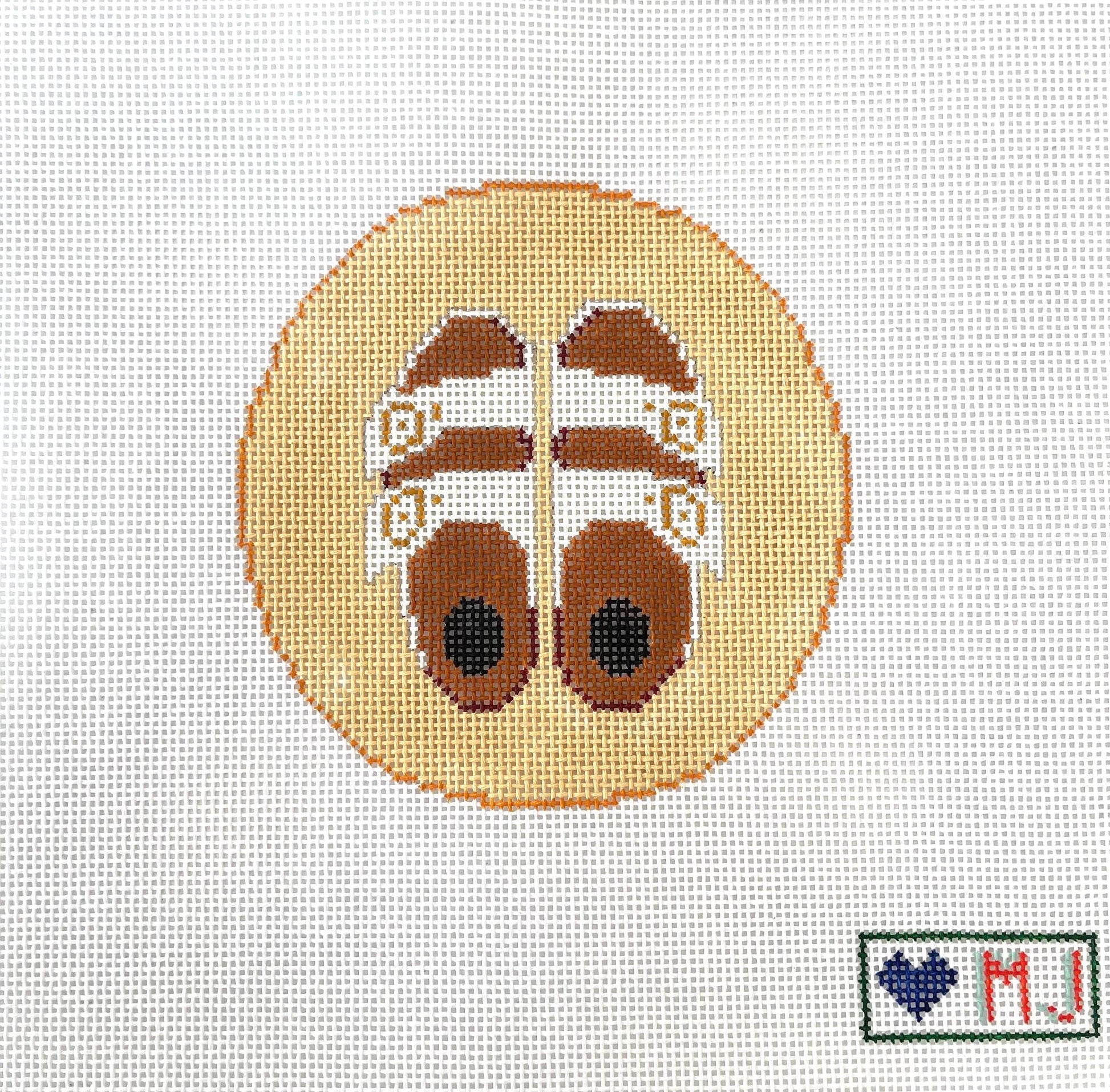PRE ORDER- 4 weeks Birkenstock sandals in the sand Hand Painted Needlepoint Canvas